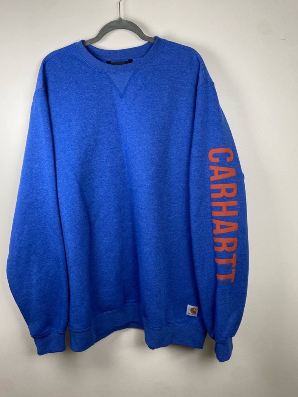 Carhartt Men's Loose Fit Blue Crewneck Sweatshirt XL Tall